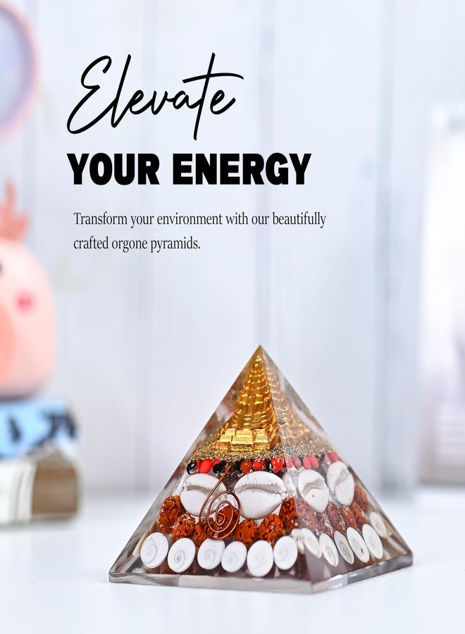 HindCraft Shree Yantra Pyramid (90mm) - Original Gomti Chakra & Laxmi Pyramid | Vastu Item for Home, Positive Energy, Wealth & Good Luck | Diwali Gift, Spiritual Decor for Housewarming & Office - Image 5
